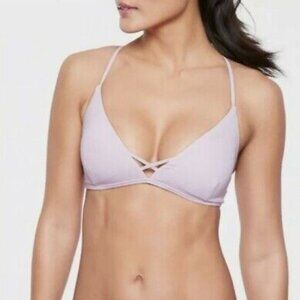 Athleta Tie Back Triangle Bikini Top Violet Mist - Small - EXCELLENT CONDITION!